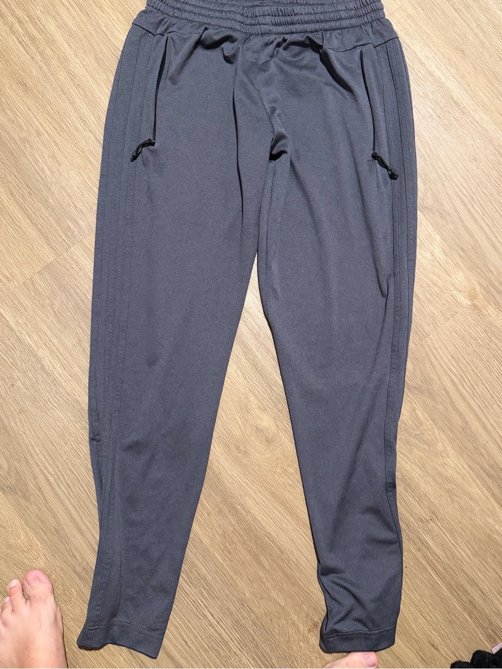 adidas Men's Charcoal Gray Slim Joggers